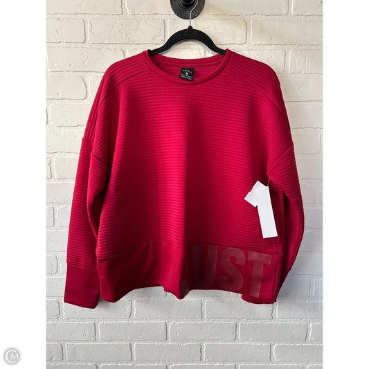 Athletic Sweatshirt Crewneck By Nike Apparel In Red, Size: M