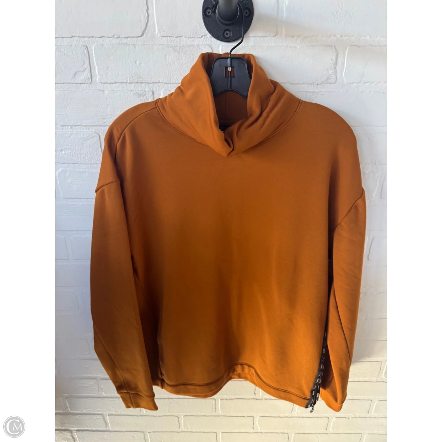 Sweatshirt Collar By Nike Apparel In Orange, Size: S