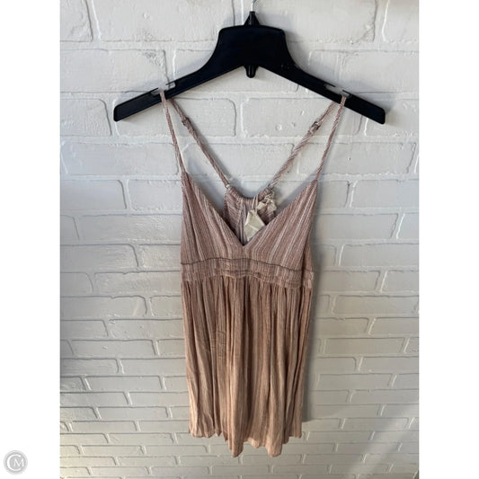 Dress Casual Short By Hem & Thread In Brown & Cream, Size: M