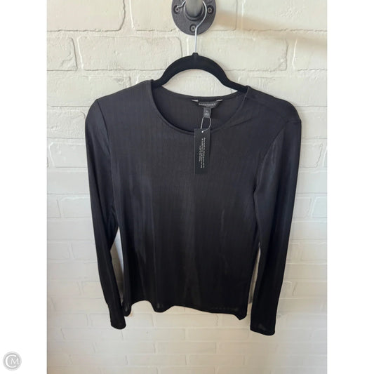 Top Long Sleeve By Banana Republic In Black, Size: S