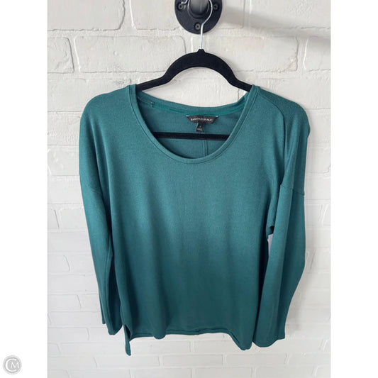 Top Long Sleeve By Banana Republic In Green, Size: S