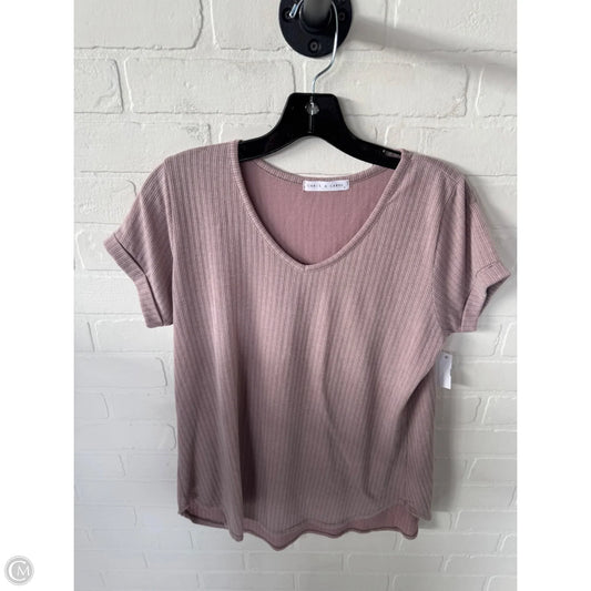 Top Short Sleeve By Chris And Carol In Brown, Size: S