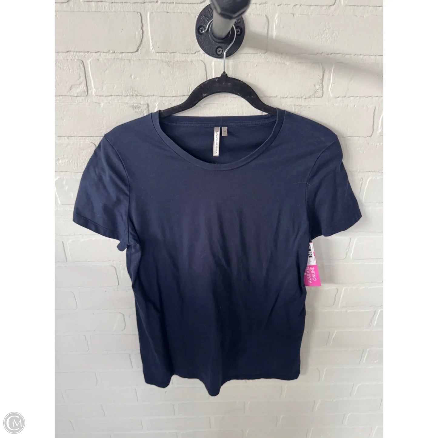 Top Short Sleeve Basic By Banana Republic In Blue, Size: M