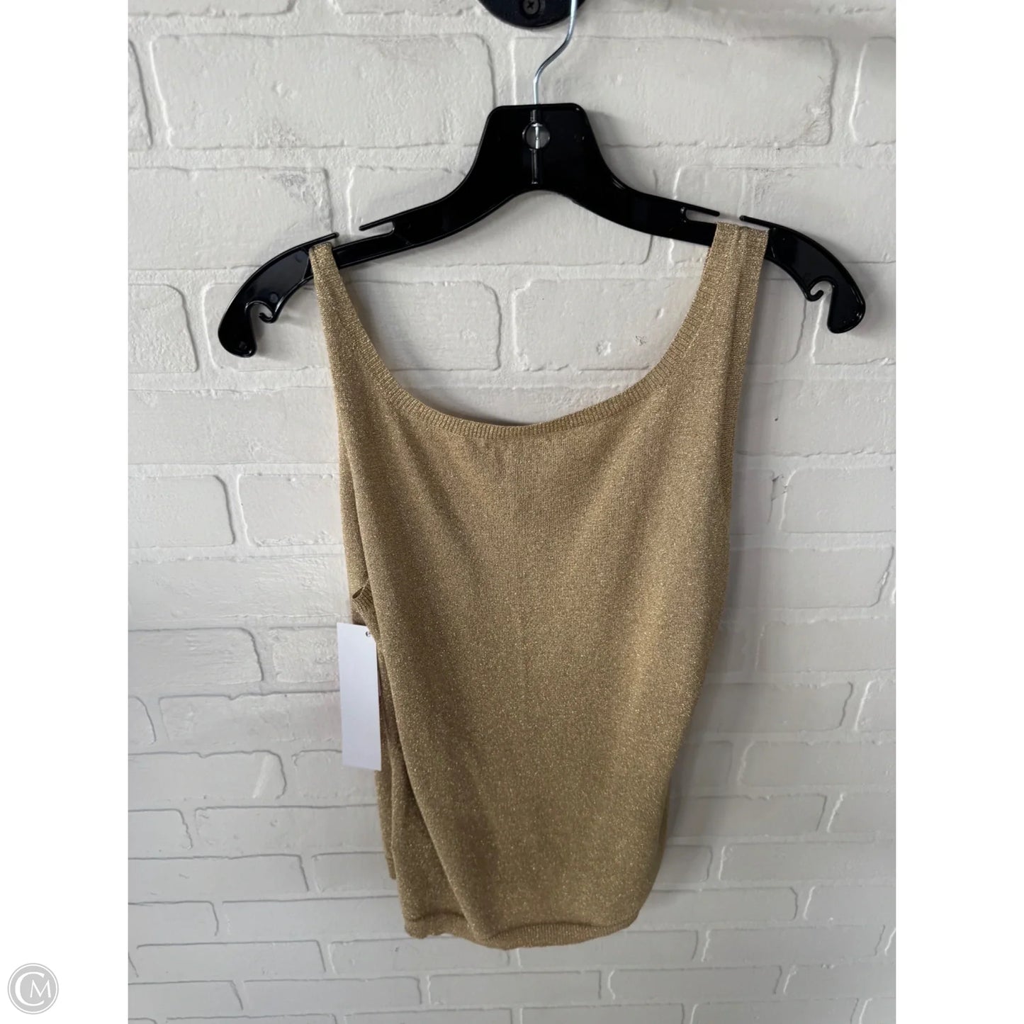 Top Sleeveless By Lauren By Ralph Lauren In Gold, Size: L