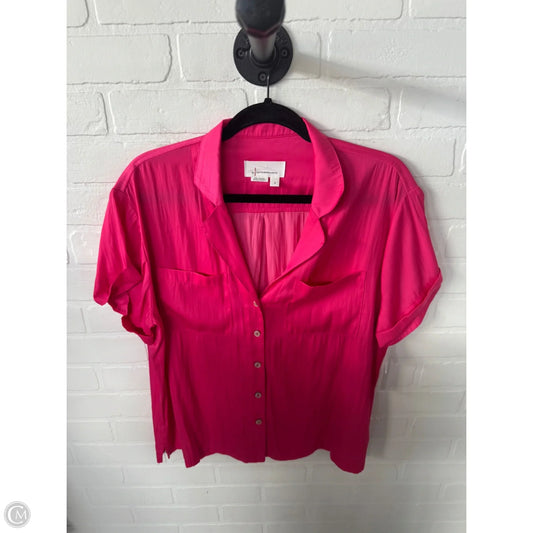 Top Short Sleeve By Anthropologie In Pink, Size: S