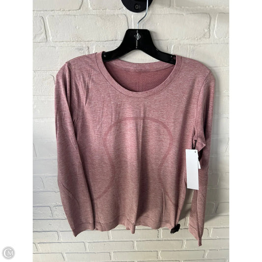 Athletic Top Long Sleeve Crewneck By Lululemon In Pink, Size: M