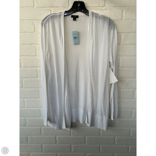 Sweater Cardigan By Ann Taylor In White, Size: Mp