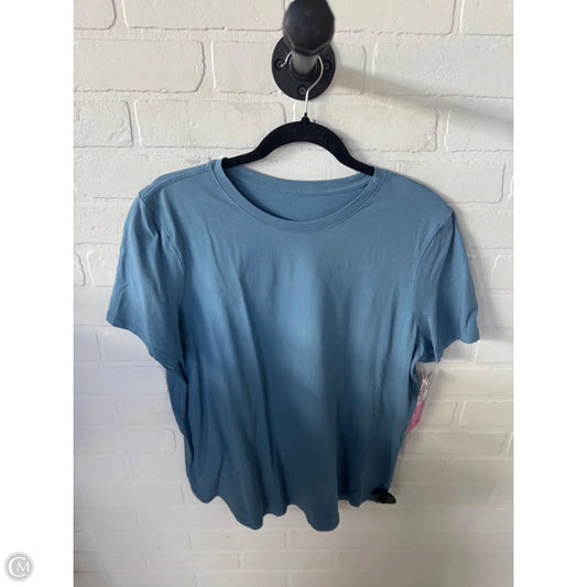 Athletic Top Short Sleeve By Lululemon In Blue, Size: M