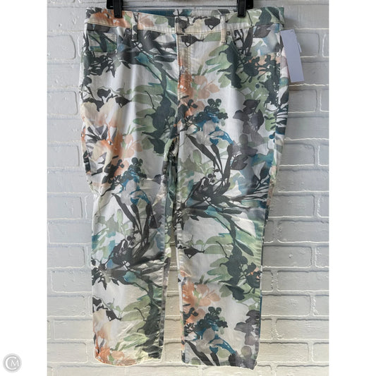 Pants Cropped By Chicos In Cream & Grey, Size: 16