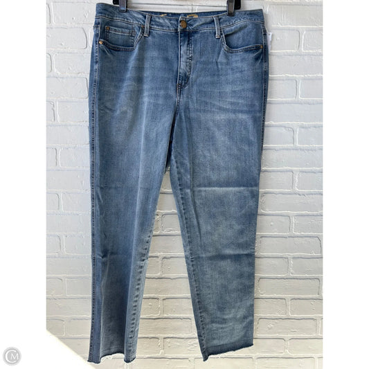 Jeans Straight By Seven 7 In Blue Denim, Size: 12