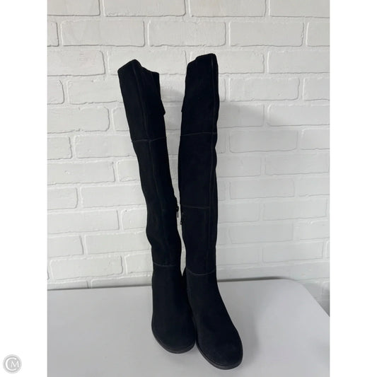 Boots Over-the-knee Heels By Crown Vintage In Black, Size: 6.5