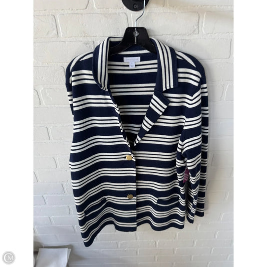 Blazer By Charter Club In Blue & White, Size: Xl