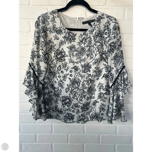 Top Long Sleeve By White House Black Market In Black & White, Size: S