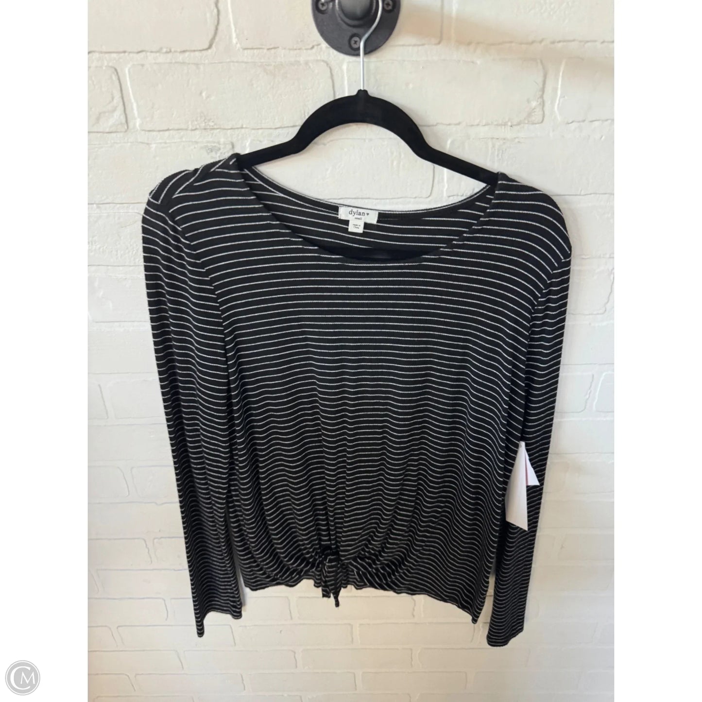 Top Long Sleeve By Dylan In Black & White, Size: S