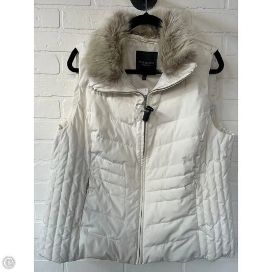 Vest Puffer & Quilted By Talbots In Cream, Size: 2x