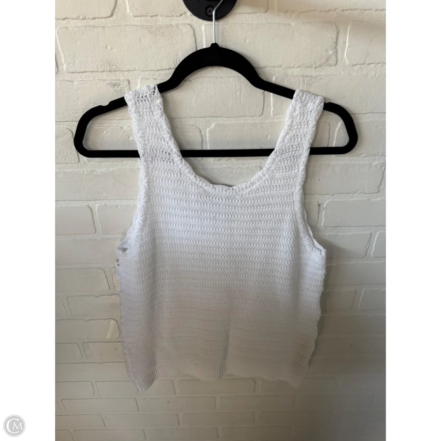 Vest Sweater By Loft In White, Size: M