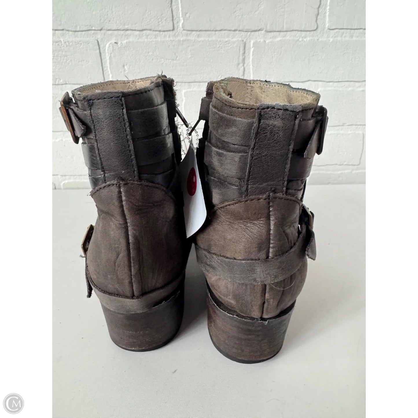 Boots Ankle Heels By Freebird In Brown, Size: 8