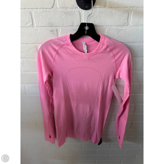 Athletic Top Long Sleeve Crewneck By Lululemon In Pink, Size: S