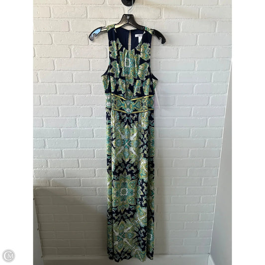 Dress Casual Maxi By London Times In Blue & Green, Size: L