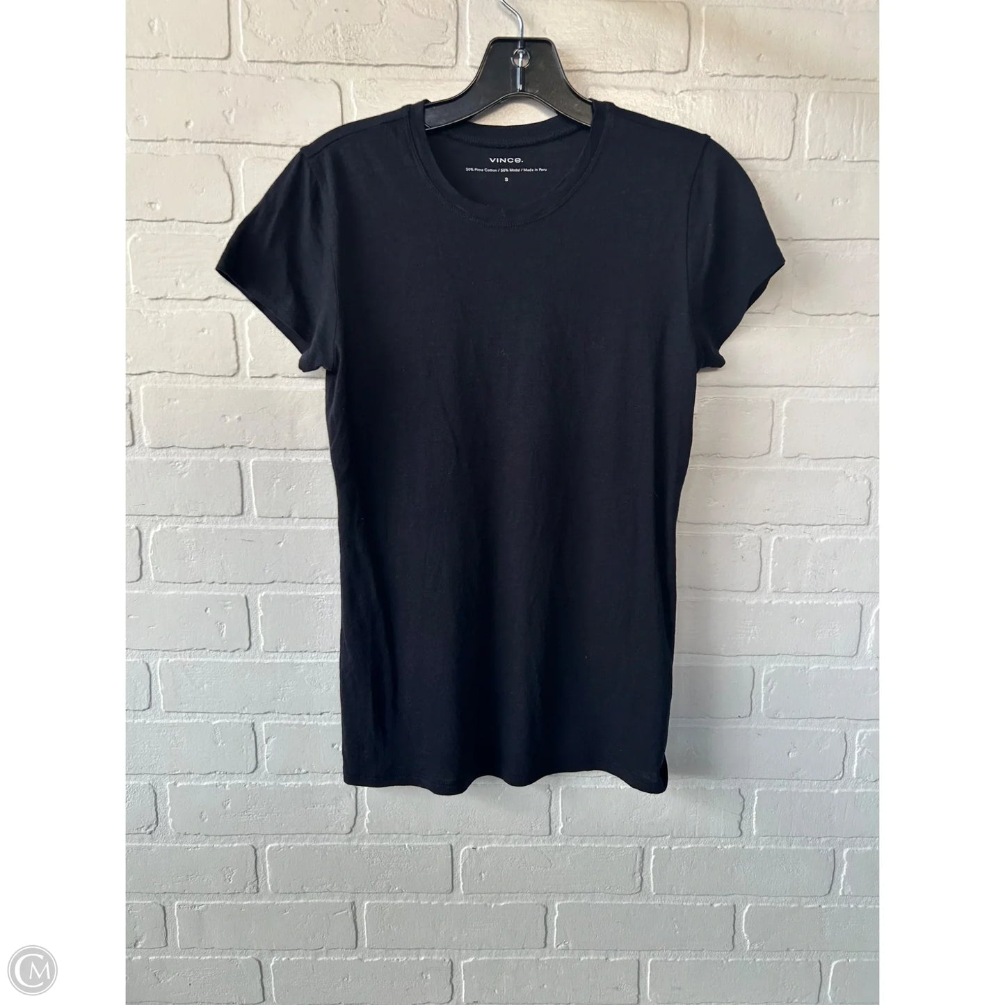 Top Short Sleeve Basic By Vince In Black, Size: S