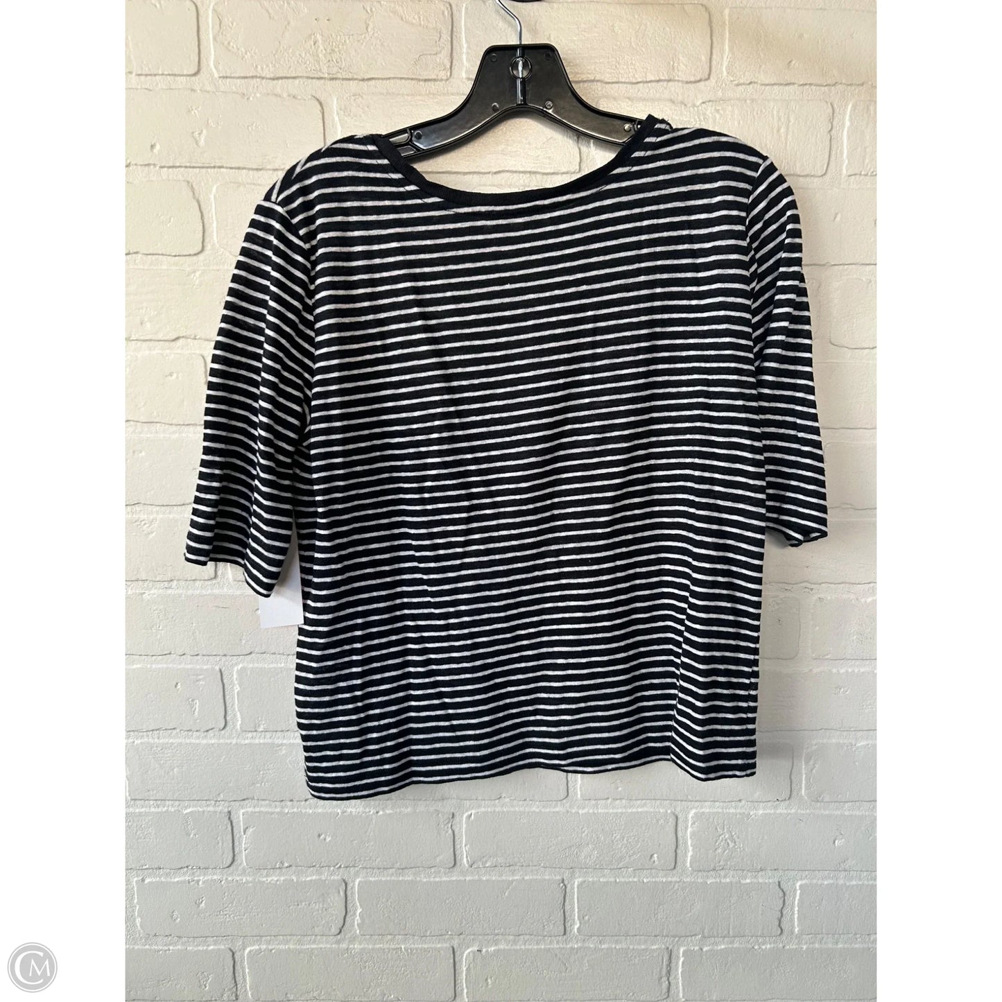 Top Short Sleeve Basic By Vince In Blue & White, Size: S