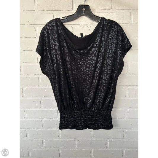 Top Short Sleeve By White House Black Market In Black, Size: S