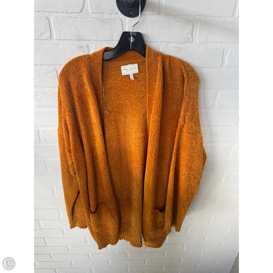 Sweater Cardigan By Bobbie Brooks In Orange, Size: 1x