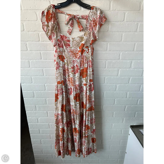 Dress Casual Maxi By Minkpink In Orange & Tan, Size: M