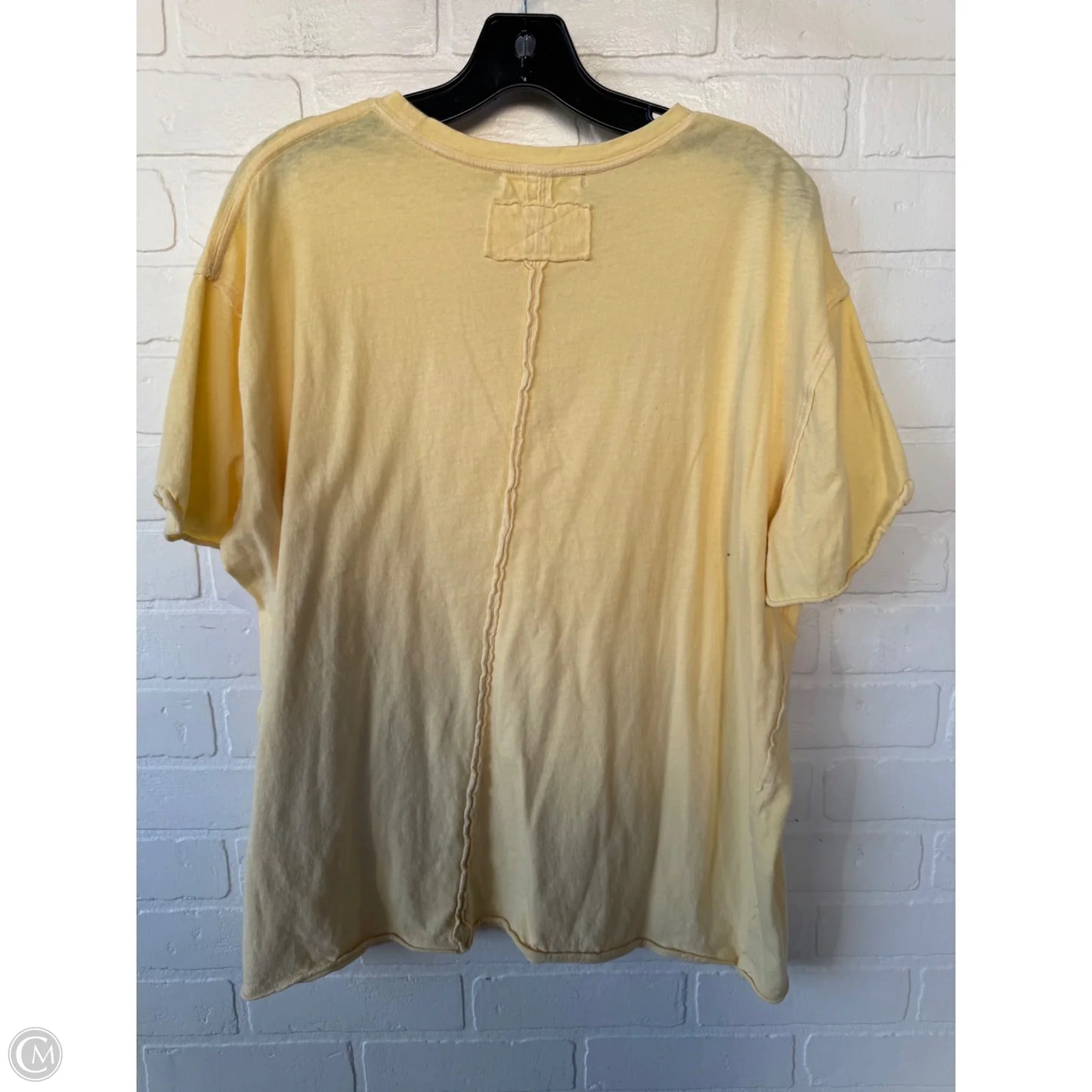 Top Short Sleeve Basic By We The Free In Yellow, Size: S