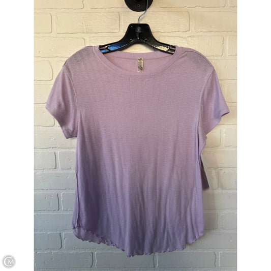 Top Short Sleeve Basic By Free People In Purple, Size: Xl