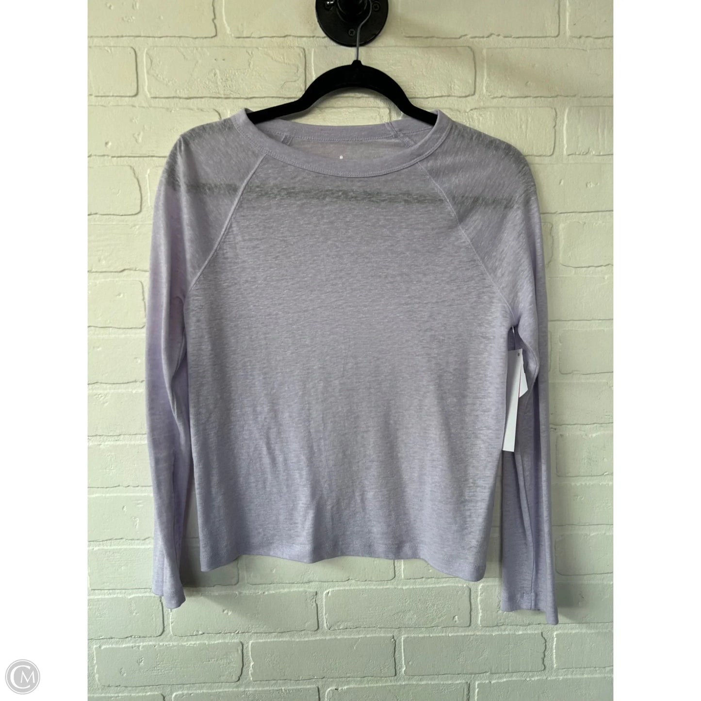 Top Long Sleeve Basic By A New Day In Purple, Size: Xs