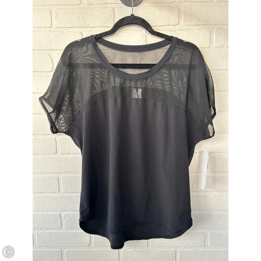 Athletic Top Short Sleeve By Zella In Black, Size: S