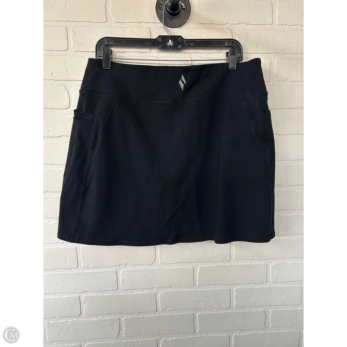 Athletic Skort By Skechers In Black, Size: 16