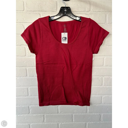 Top Short Sleeve Basic By Bke In Red, Size: L