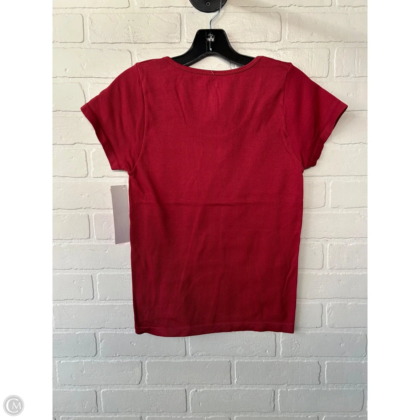 Top Short Sleeve Basic By Bke In Red, Size: L