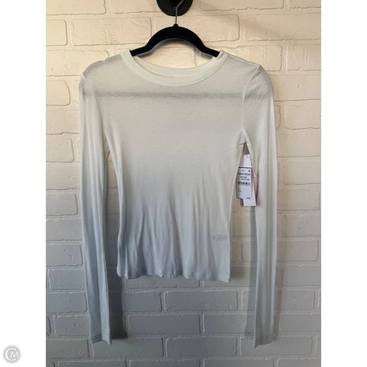 Top Long Sleeve Basic By Abound In White, Size: S