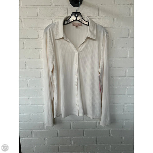 Top Long Sleeve By Philosophy In Cream, Size: Xl