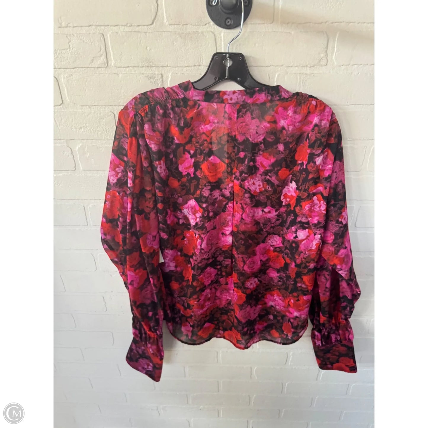 Top Long Sleeve By Steve Madden In Orange & Pink, Size: M
