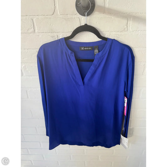 Top Long Sleeve By Inc In Blue, Size: S