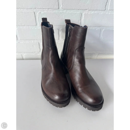 Boots Mid-calf Heels By Cma In Brown, Size: 6.5