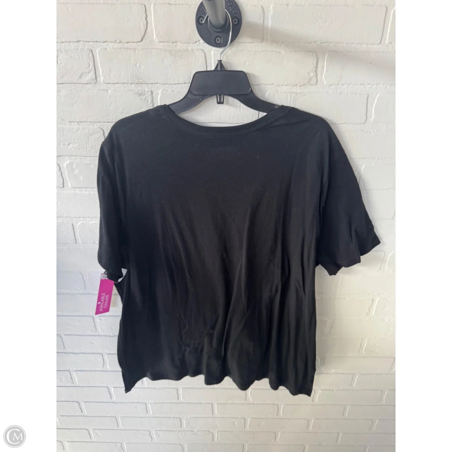 Top Short Sleeve Basic By Ava & Viv In Black, Size: 2x