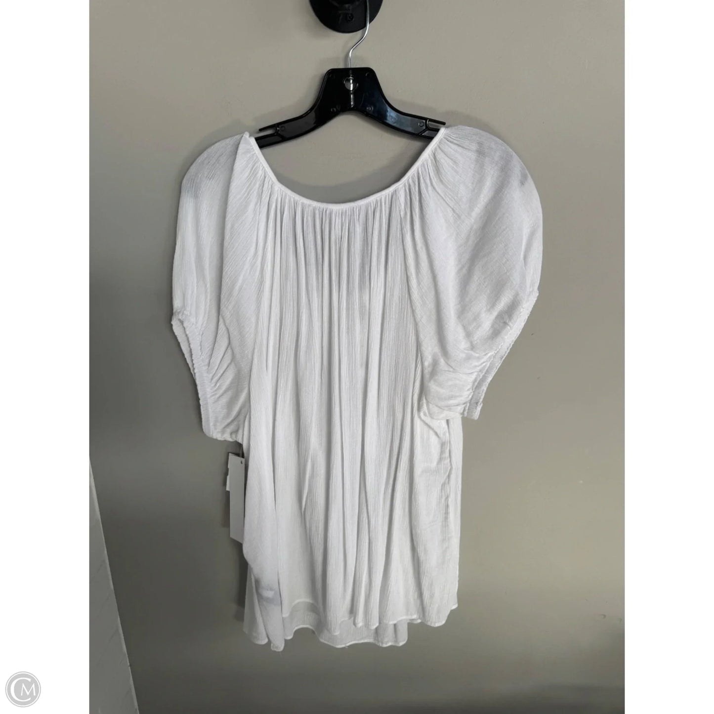 Top Short Sleeve By Chaps In White, Size: 2x