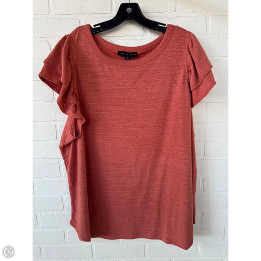 Top Short Sleeve By Jane And Delancey In Orange, Size: 2x