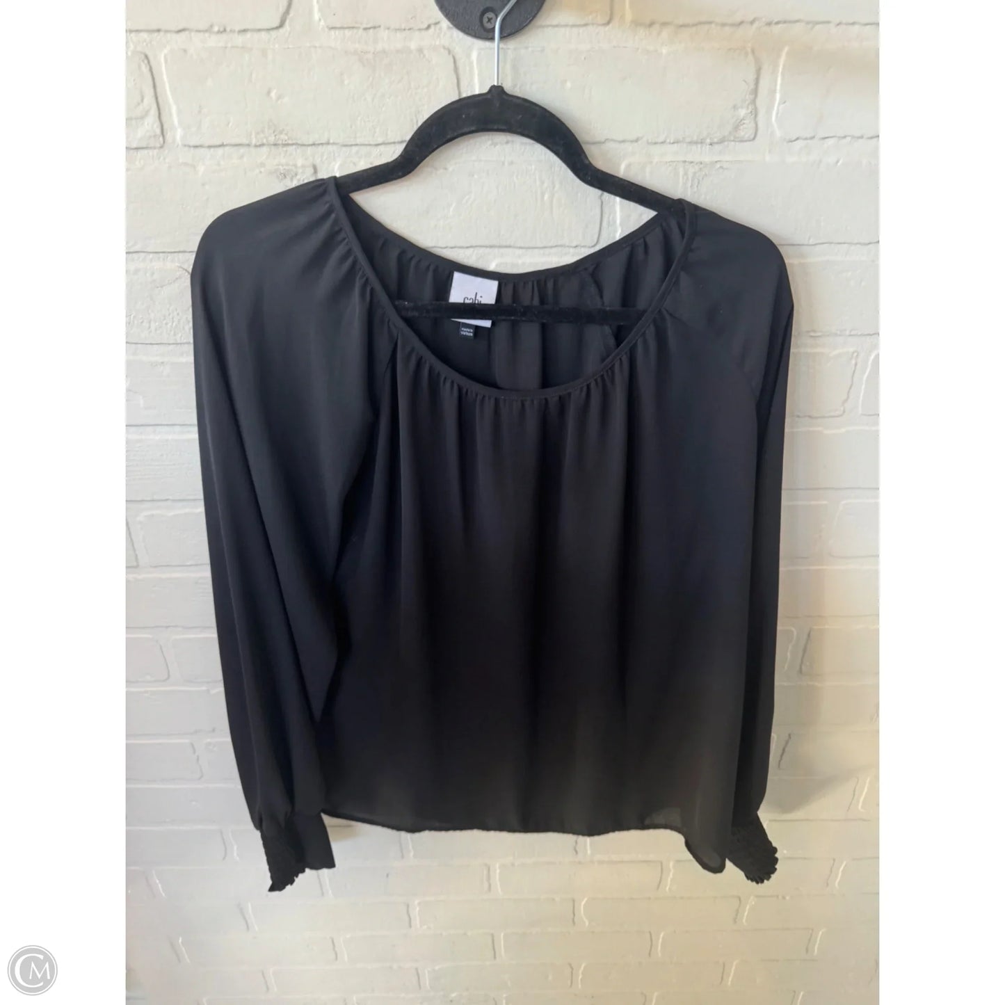 Top Long Sleeve By Cabi In Black, Size: S