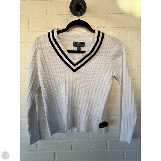 Sweater By Lauren By Ralph Lauren In Black & White, Size: Xs