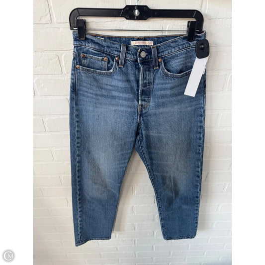Jeans Straight By Levis In Blue Denim, Size: 4