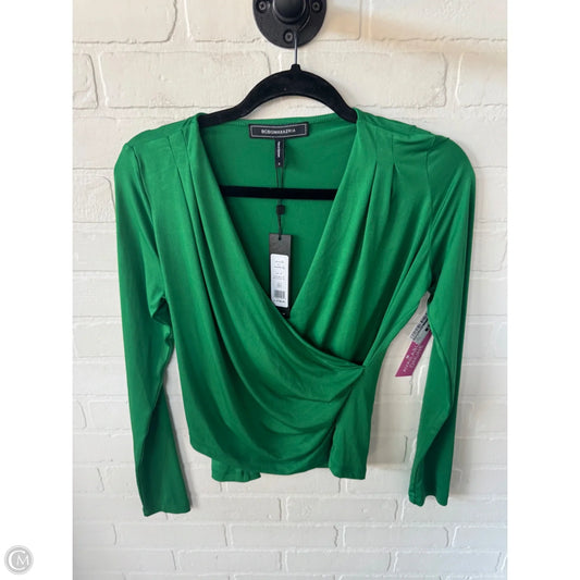 Top Long Sleeve By Bcbgmaxazria In Green, Size: S