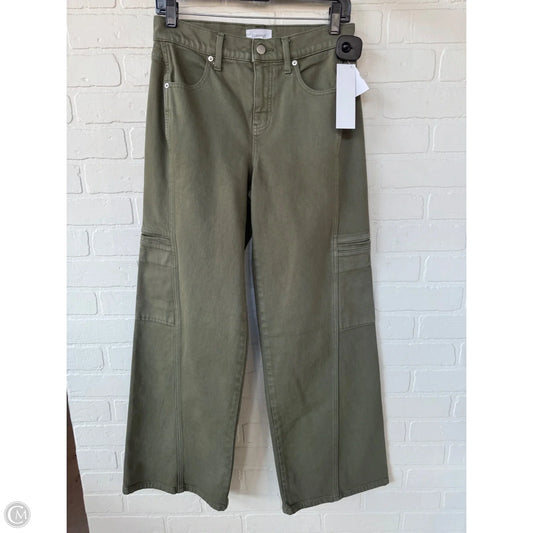 Jeans Wide Leg By Evereve In Green Denim, Size: 2