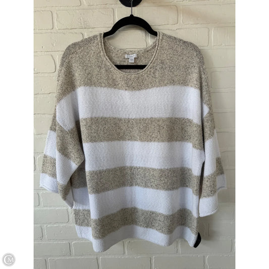 Sweater By Pure Jill In Tan & White, Size: S