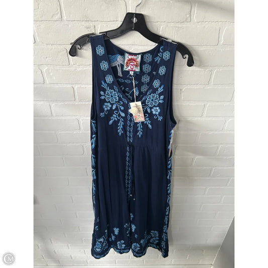 Dress Designer By Johnny Was In Blue, Size: M